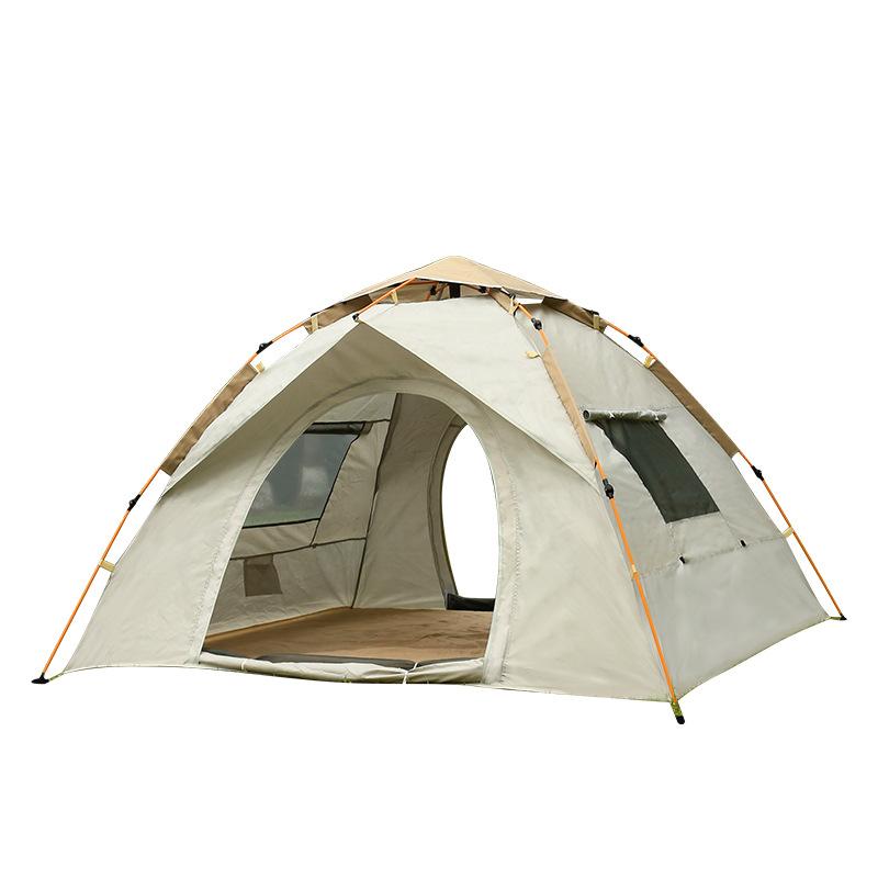 Tent Outdoor Camping Beach Full Set Portable Folding Automatic Quickly Open Camping Silver Glue Sun Protection Rain Proof