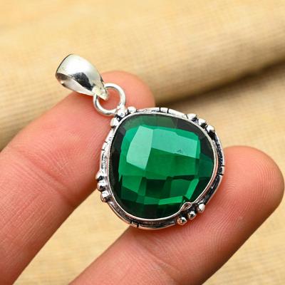 Fantastic Chrome Diopside Gemstone Handmade 925 Sterling Silver Jewelry Pendant For Her