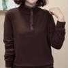 2025 Winter Stylish Versatile Double-Sided Fleece Slimming Women's Long Sleeve Top