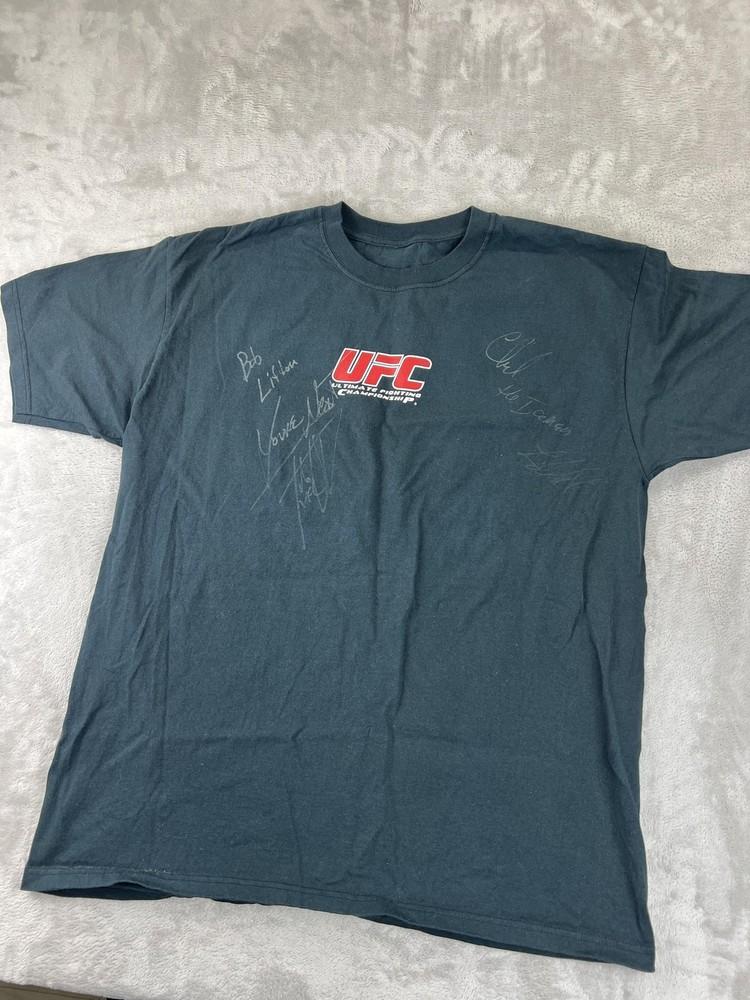 Винтажная футболка UFC 90-х Мужская L Ultimate Fighting MMA ICEMAN LIDDELL Автогра wbr фированная Унисекс Футболка S