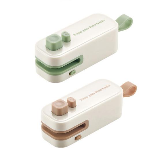 Mini Bag Sealer Rechargeable 2-in-1 Heat Sealer with Cutter Portable Sealing Machine for Plastic Bags Kitchen Sealant Device