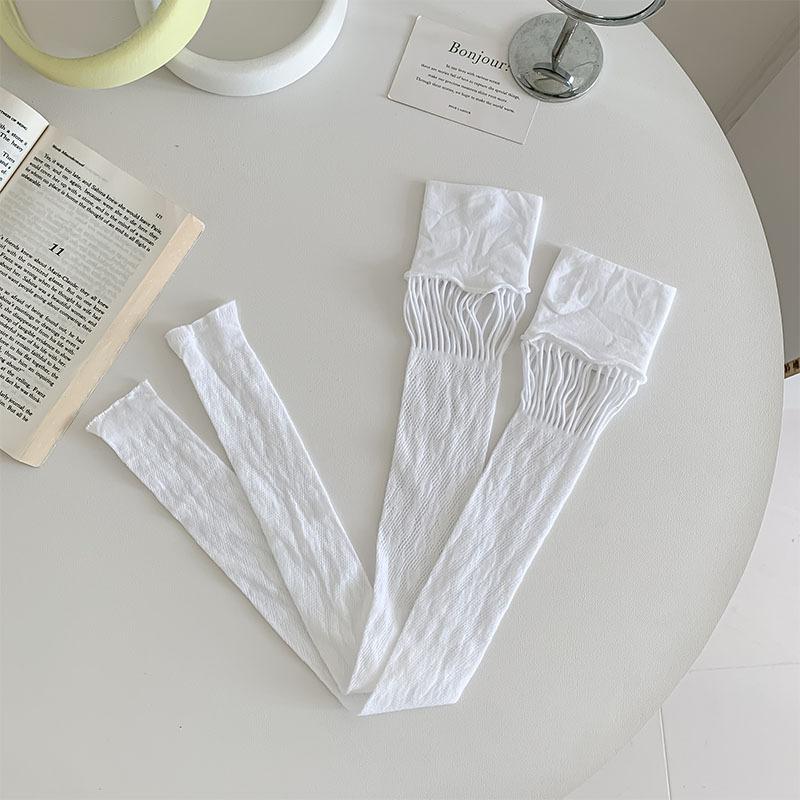 Pure Desire Wind Mesh Hollow Ins Tide Summer Thin Tube Knee Socks Lolita Babes Girl Thigh Stockings