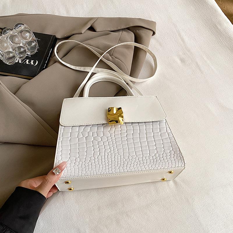 Mode hochwertige Handtasche mit Krokodilmuster Damen 2025 Herbst neu Nischendesign kleine quadratische Tasche
