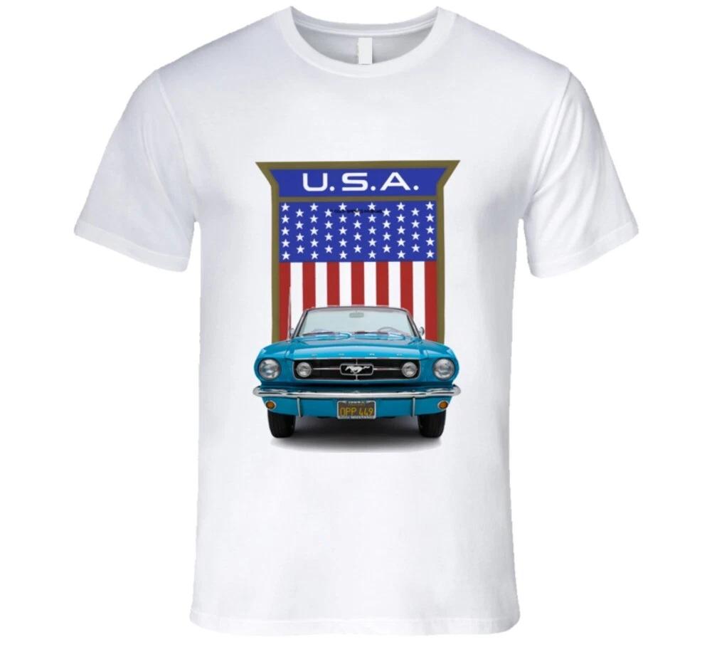 1965 Mustang Gt American Flag Musclecar Premium Gift T Shirt 4XL