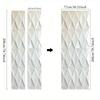 1 pegatina para puerta con azulejos geométricos blancos contemporáneos, papel extraíble, diseño abstracto para dormitorio, póster rectangular moderno.