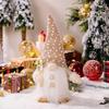 Christmas Gnome Plush Doll Gonk Santa Elf Ornaments with Light Xmas Gift Decor