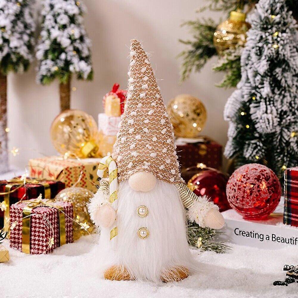 Christmas Gnome Plush Doll Gonk Santa Elf Ornaments with Light Xmas Gift Decor