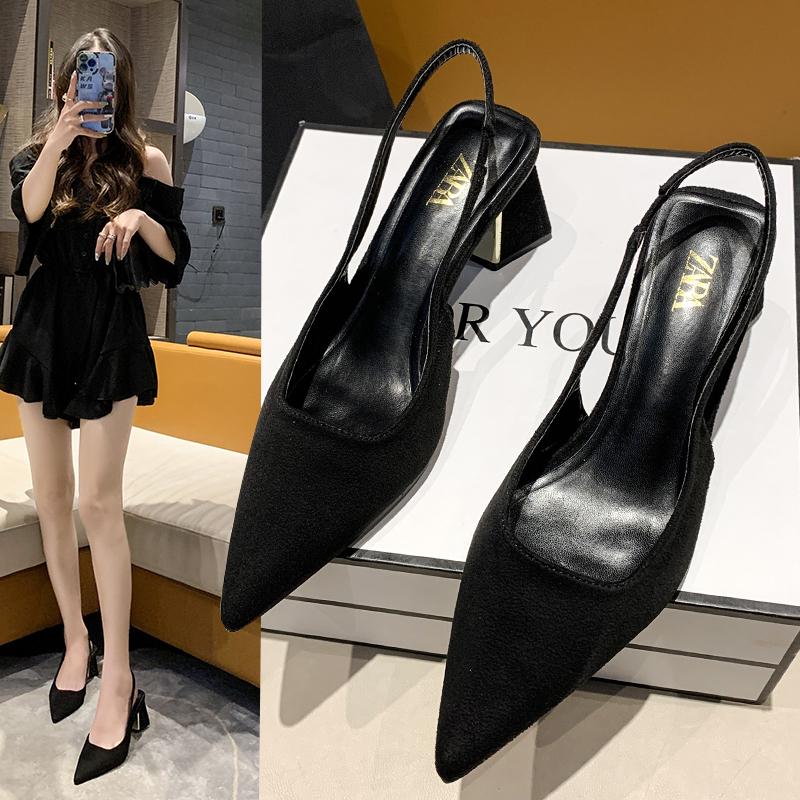 2025 Summer New High Heel Shoes Women  Pointed Toe Shoes Dresses Sandals Summer Women Elegant Sex Appeal Sandal