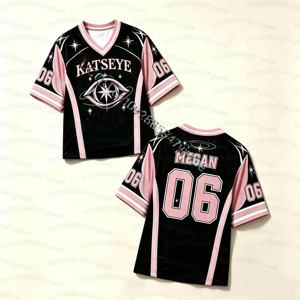 KATSEYE Konzert Unisex Trikot Locker Modisch Yoonchae Lara&Sophia Daniela Fans T-Shirt Sommer