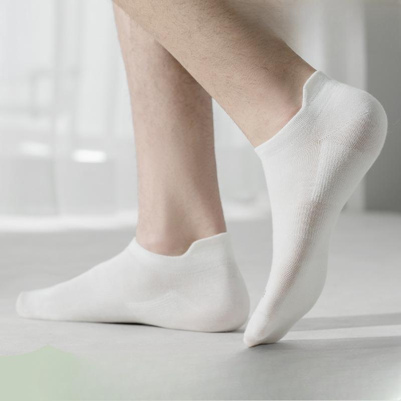 

Men s Summer Thin Sports Ear Protection Breathable Mesh Antibacterial Sweat Absorption Heel Socks 1 pair білий