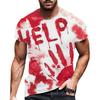 Men's 3D Print Halloween Horror Bloody T Shirt Casual Fashion Street Short Sleeve TShirt Mens Designer Clothes Woman Kid Tee Top