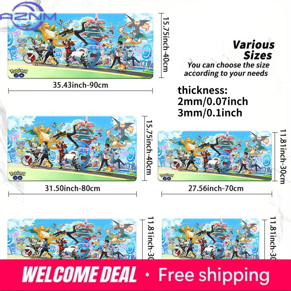 Pokemon GO Trainers Characters NonSlip Washable Gaming Desk Mat 30x80x0.2cm