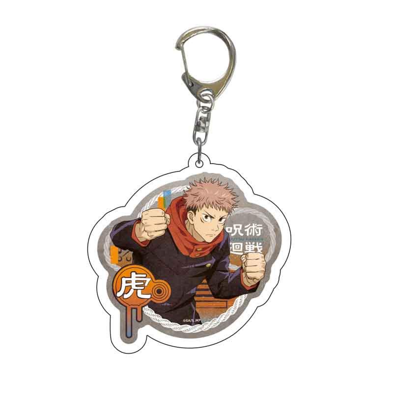 Jujutsu Kaisen Anime Keychain Itadori Yuji Gojo Satoru Cartoon Acrylic Bag Keyring Pendant Cos Accessory