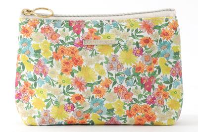 DDintex FLORET LONDON BASIC Pouch, Sandra Spring, Yellow, 15 X 10.5 X 4.5cm [Liberty Print]