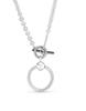 925 Silver Necklace Round Disk Pendant Fit Beads Charms DIY Jewelry Fine Gift For Women Trinkets