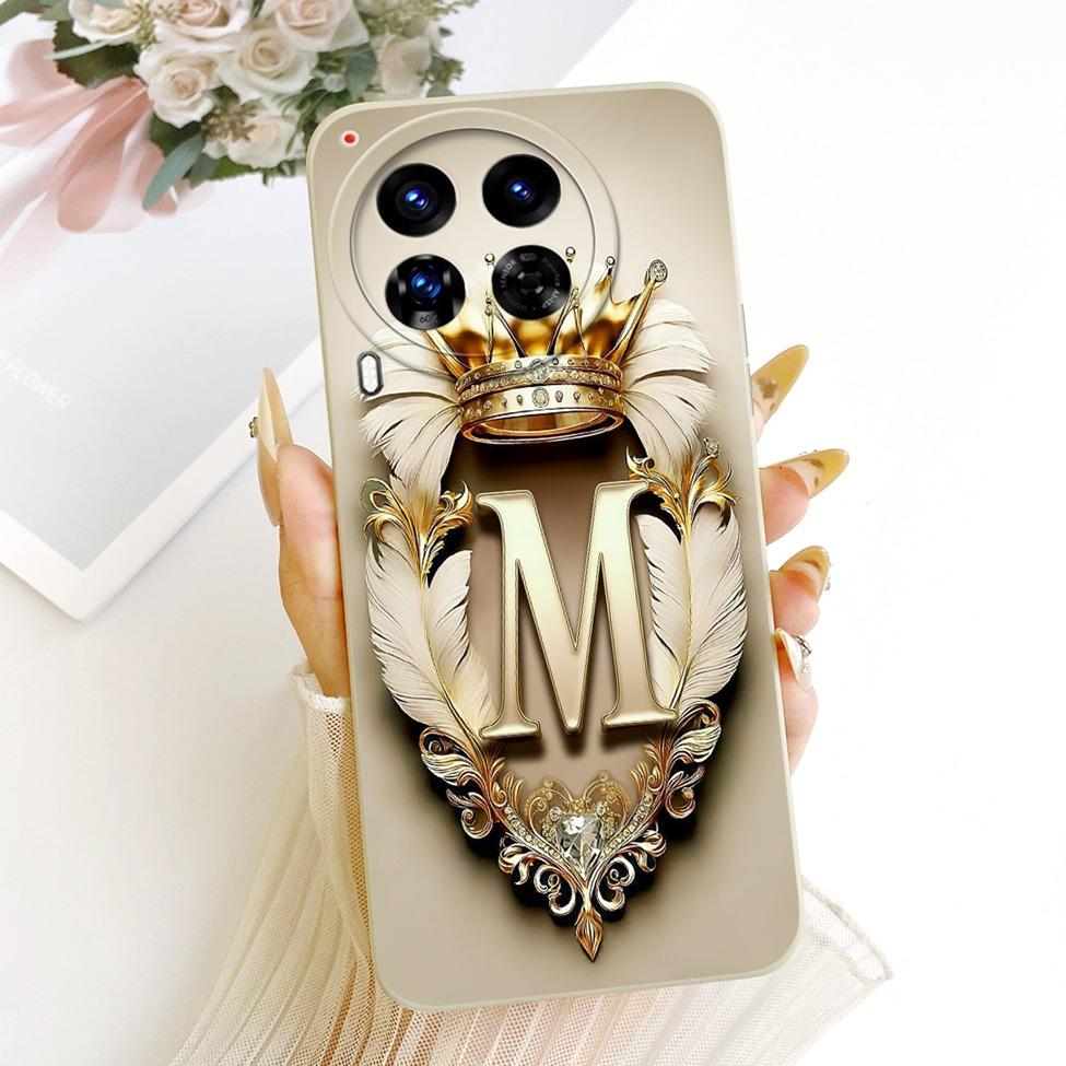 For Tecno Camon 30Premier CL9 Phone Case For Techno Camon 30 Premier Cover Luxury A-Z Letters 2D Painted Silicone Casing