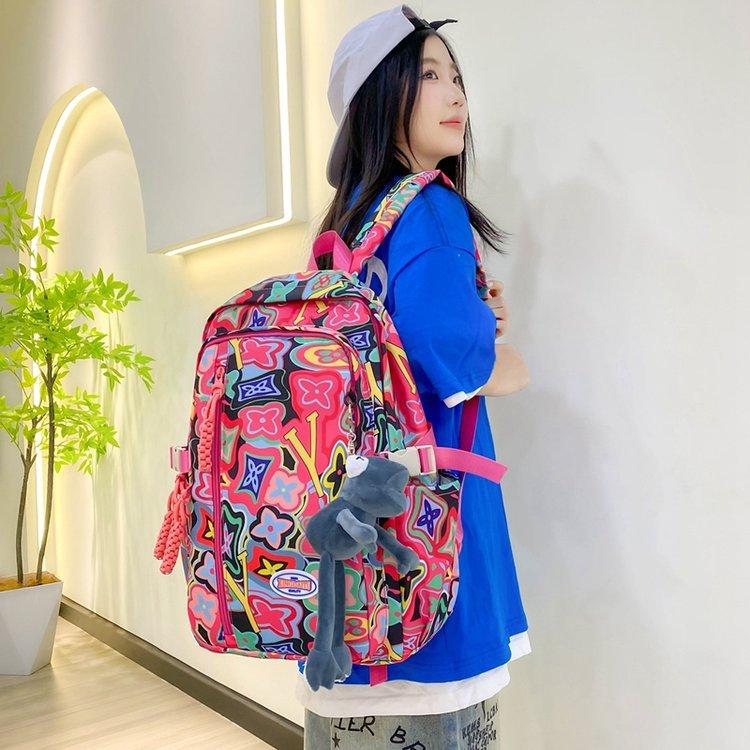 Schoolbag New Trend ins Personality Casual Graffiti Versatile Large Capacity School Bag Middle School Student Travel Backpack