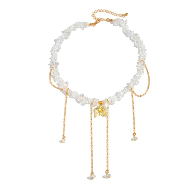 

Ожерелье-подвеска в виде птицы, вдохновленное природой, однослойное, на прочной цепочке из сплава, ключичная цепочка, для повседневного или официального ношения 1 золотой