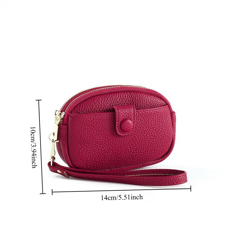 1pc New Mini Wallet for Women Large Capacity Double Zipper Storage Bag Multi Functional Small Wallet