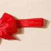 12pcs European and American Style Solid Color V-Shaped Satin Bow Headband Swallowtail Design Baby Headwear