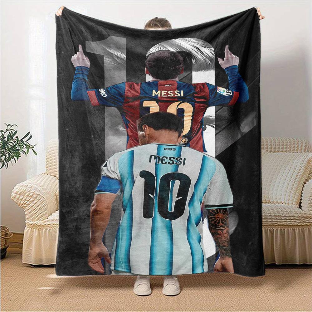 Messi's Legacy Soccer Blanket Soft Warm Cozy Perfect for Seaside Bed Bedding for All Occasions Stylish Decor
