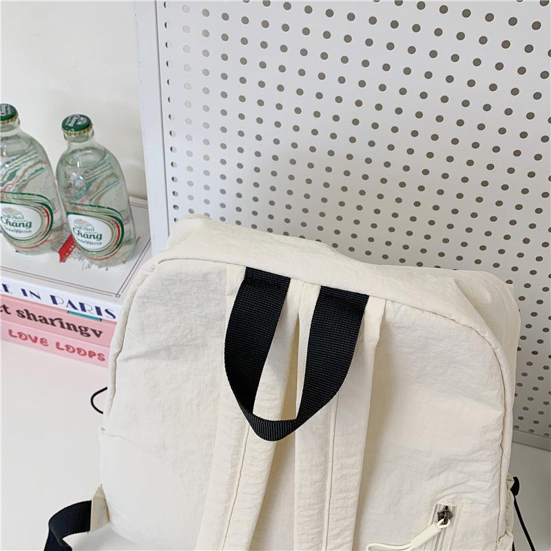 Schoolbag Large Capacity Simple School Bag Women's 1011 New Trendy Fashion Couple Casual Versatile Backpack Commuter Travel Backpack