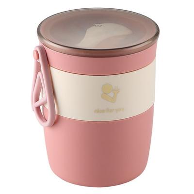 450ml Comfortable Grip Lunch Box Good Sealing Practical Soup Cereal Food Thermal Container with Cutlery