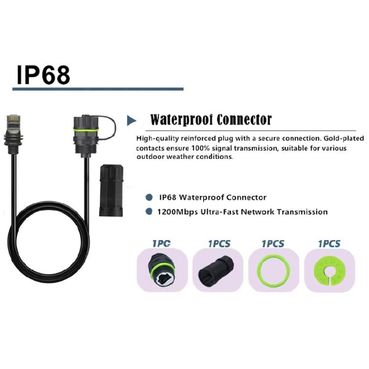 RJ45 Networking Cable Adapter For Gen3 Extension Connection Waterproof Industrial Outdoor Ethernet Cable Extension