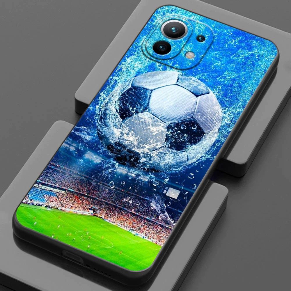 Football Field Soccer Ball For Xiaomi 15 Ultra 11T 12T 13T 14T Pro Phone Case Mi POCO X7 M7 F7 Pro F5 F6 M6 X3 X5 X6 Back Cover
