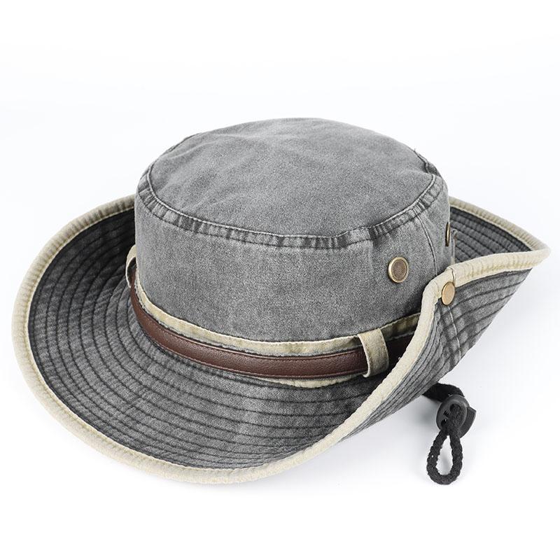 Bucket Hat With Leather Belt Men Women Sunhat 2026 Outdoor Fisherman Cap Summer Sun Protector Hats Panama Beach Protection Caps
