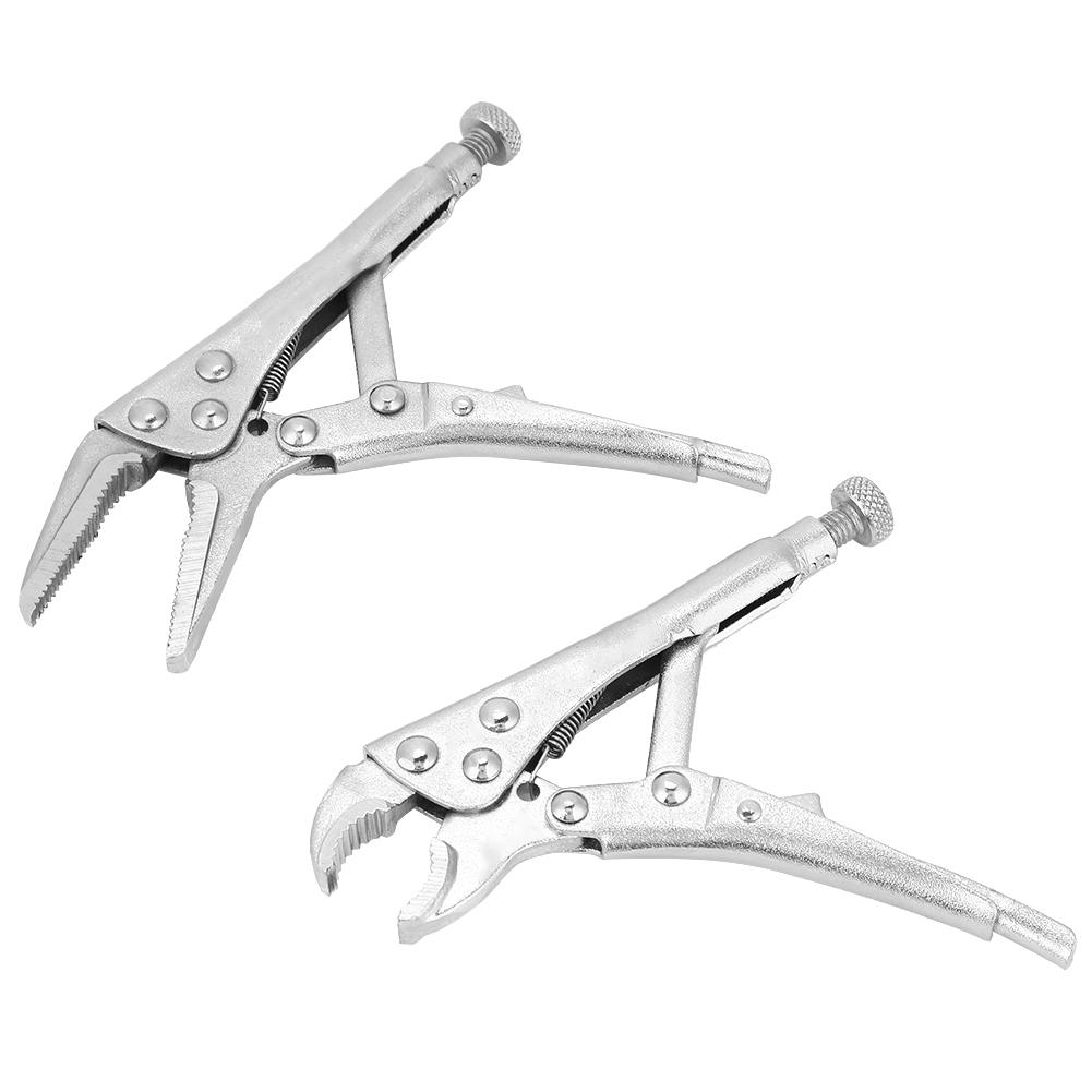 Vice Grip Set Vice G 2Pcs Ground Mouth Straight Jaw Lock   Pliers Locking Pliers Set Hand Tools
