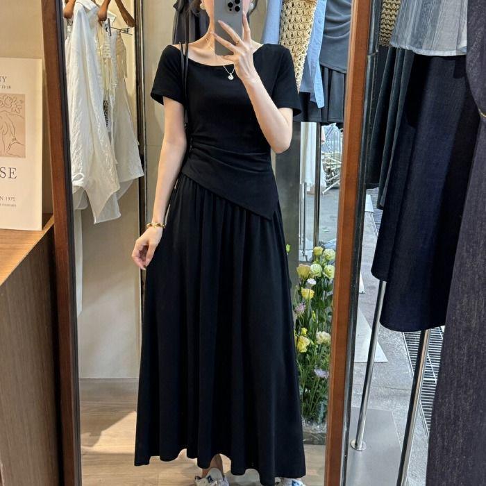 

2026 Spring Korean Style Irregular One-Shoulder T-Shirt & High-Waisted Slim Skirt Set for Women S