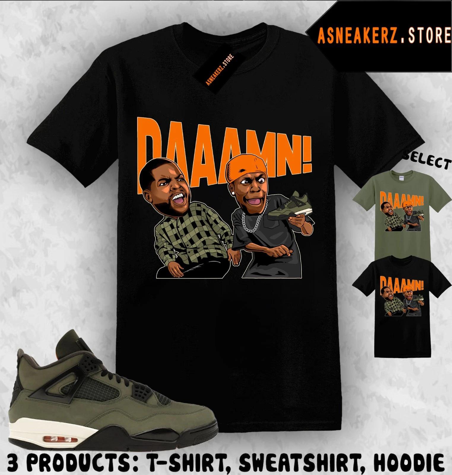 

Shirt Match Undefeated x AJ 4 OG 2025 Sneaker Matching Damn Meme Friday T-Shirt XL