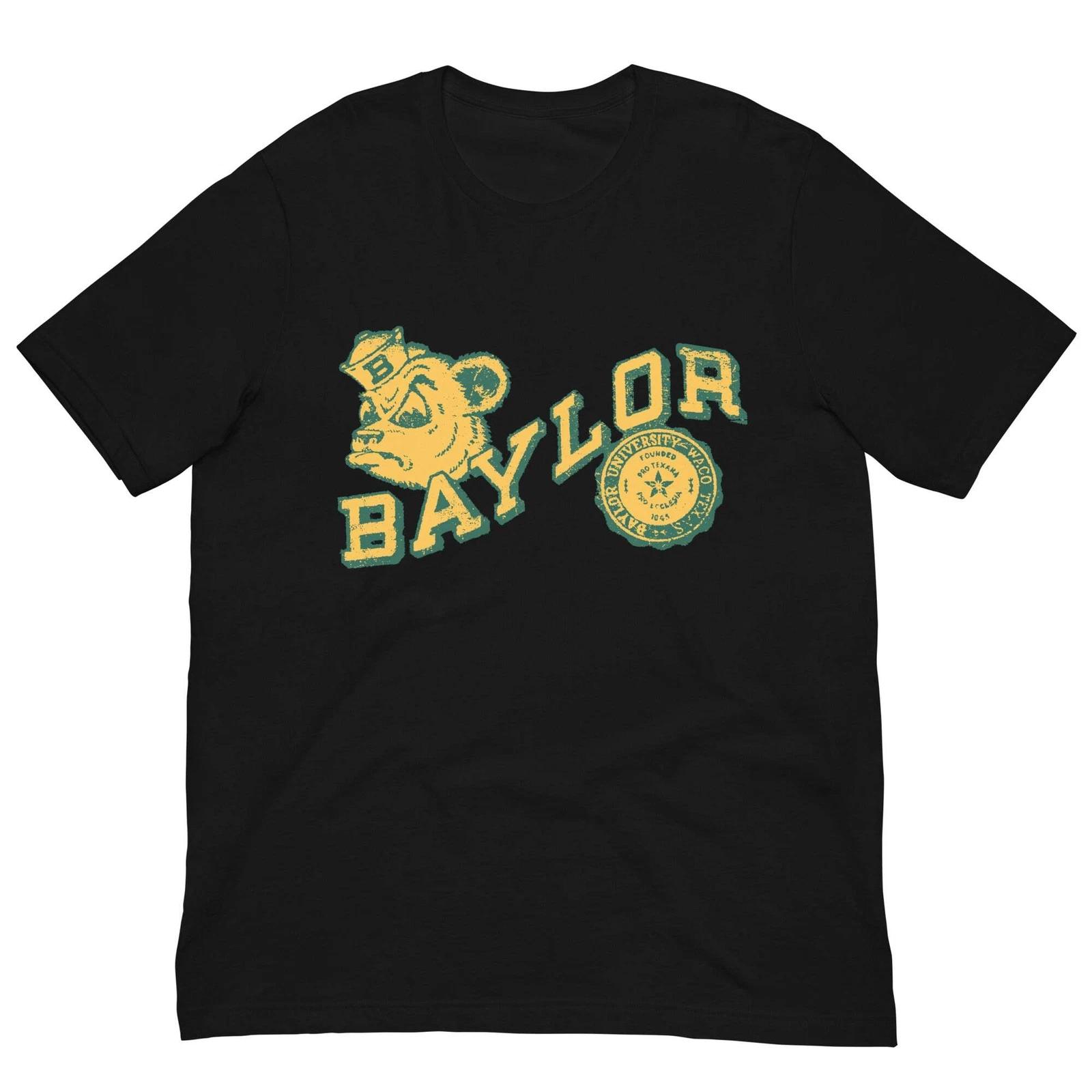 Футболка Baylor University Bears Винтажная Ретро Колледж Графическая Футболка Мужская Женская S
