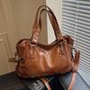 Fashionable Vintage Leather Handbag Large Capacity Shoulder Bag Fashion Shoulder Bag for Daily Commute Work Weekend Outings and Ladies' Holiday Gifts