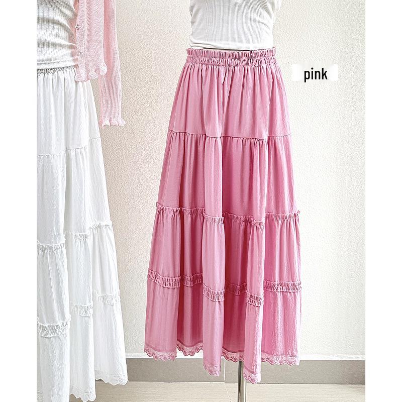 2026 Spring/Summer Ruffled Lace Patchwork Fairy A-Line Beach Dress