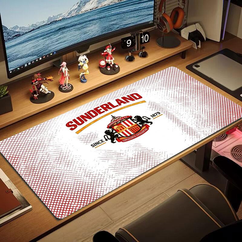 Sunderland Association Football Club Logo Large Size Mouse Pad Large Gaming Table Cushion Non-slip Laptop Tablet Big Mousepad XXL Mat Mini PC Playmat 