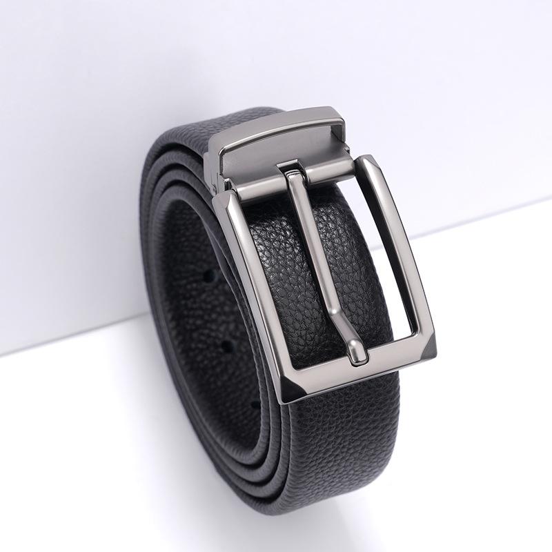 Belt Men'S Leather Casual Simple Pin Buckle Cowhide Belt Trendy Belt Belt Men'S Modern Versatile Belt Men'S