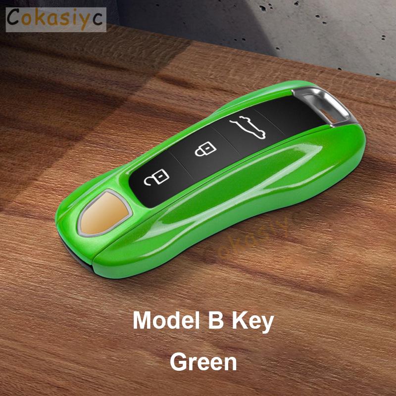 

Solid Color ABS Car Key Case Cover Accessories For Porsche Panamera 2017 Cayenne 2018 2019 911 2020 2021 2022 2023 2024 Taycan