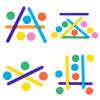 Puzzle Montessori per bambini, gioco di puzzle 3D in legno, bastoncino tangram, forma geometrica ad anello, giocattoli educativi per bambini piccoli