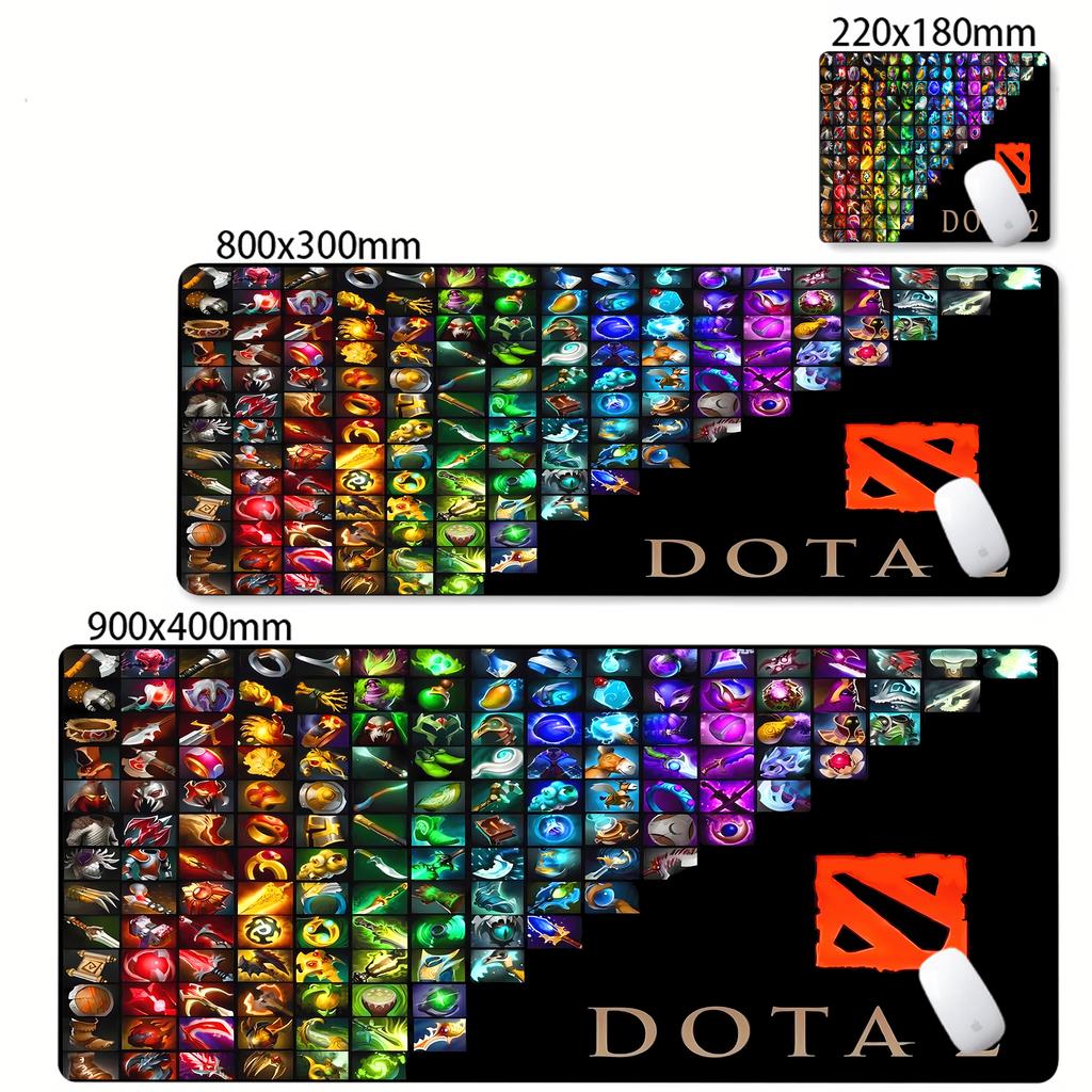 DOTA Logo Pattern Mouse Pad Big Gaming Mousepad Waterproof Desk Mat Soft Cloth Surface NonSlip Rubber Bottom for Anime Game