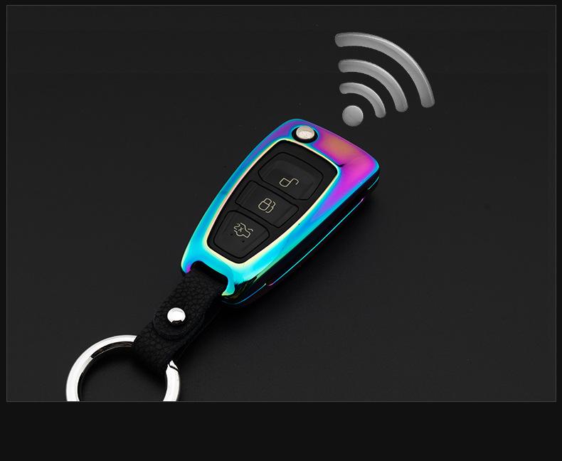 Metal Car Key Cover for Ford Models: Focus, Kuga, Ecosport, Mondeo