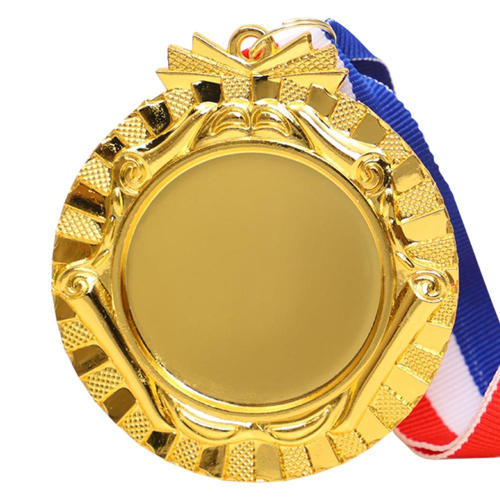 6.5cm Gold/Silver/Bronze Medal Class Rewards with Neck Ribbon Competition Awards Metal Winner Medals for Competitions Party Race