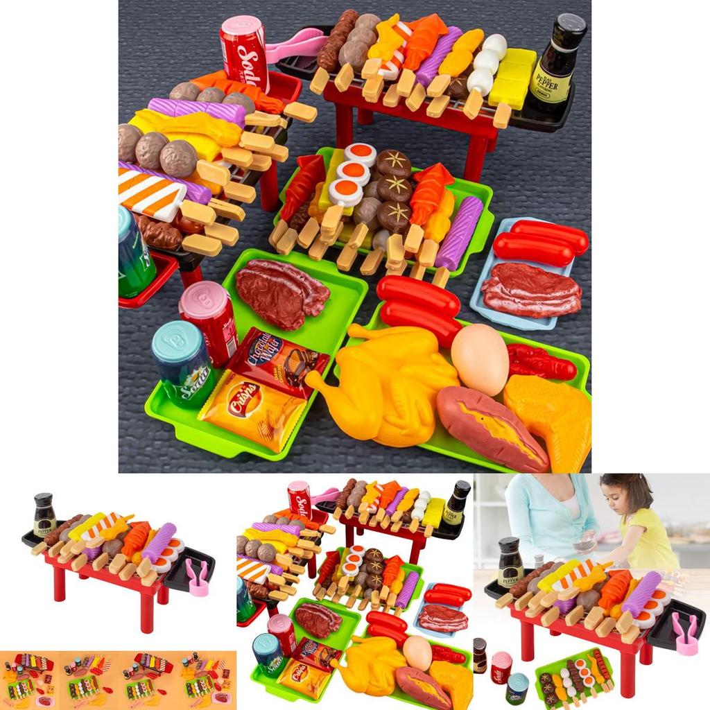 Colorful Barbecue Pretend Play Food Kids Toy Set For Imaginative Kitchen Fun