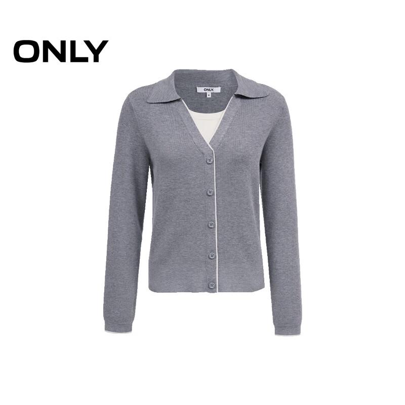 ONLY Faux Two-Piece Color-Block Knit Sweater