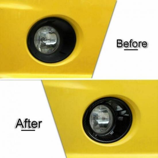 Front Fog Light Lamp Cover Bezel Trim Decor Carbon Fiber For Chevy Camaro 10-13