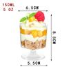 Square Transparent Disposable Dessert Cup - Perfect for Pudding, Jelly, Mousse, and Ice Cream.