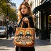 Canvas Tote Bag with Digital Floral Print Unique Artistic Design Sturdy Fabric Handles Lightweight and Durable Everyday Use Carryall