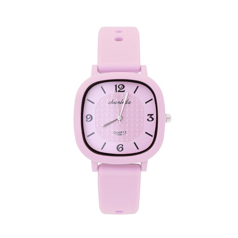 Wind High-Value Square Women'S Watch Student Retro Versatile Small Dial Silicone Tape Quartz Watch Women