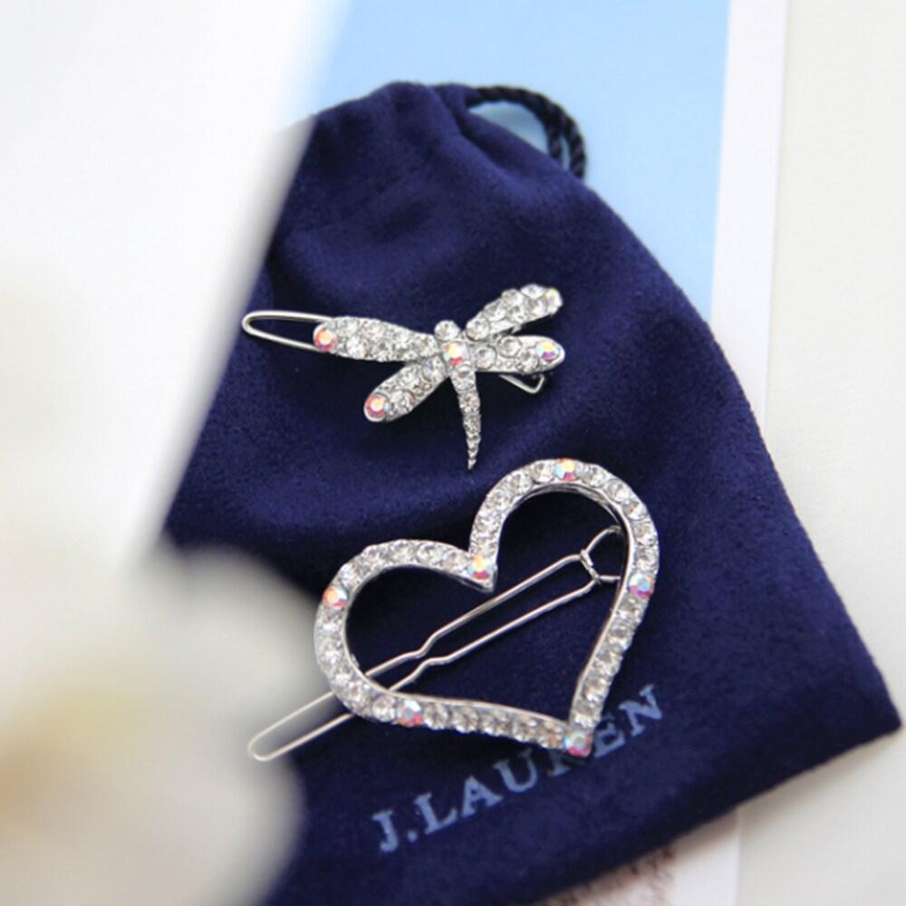 

Jlauren H0271 Crystal Point Hairpin heart